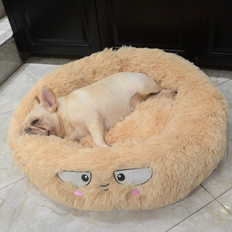 Donut bed with face